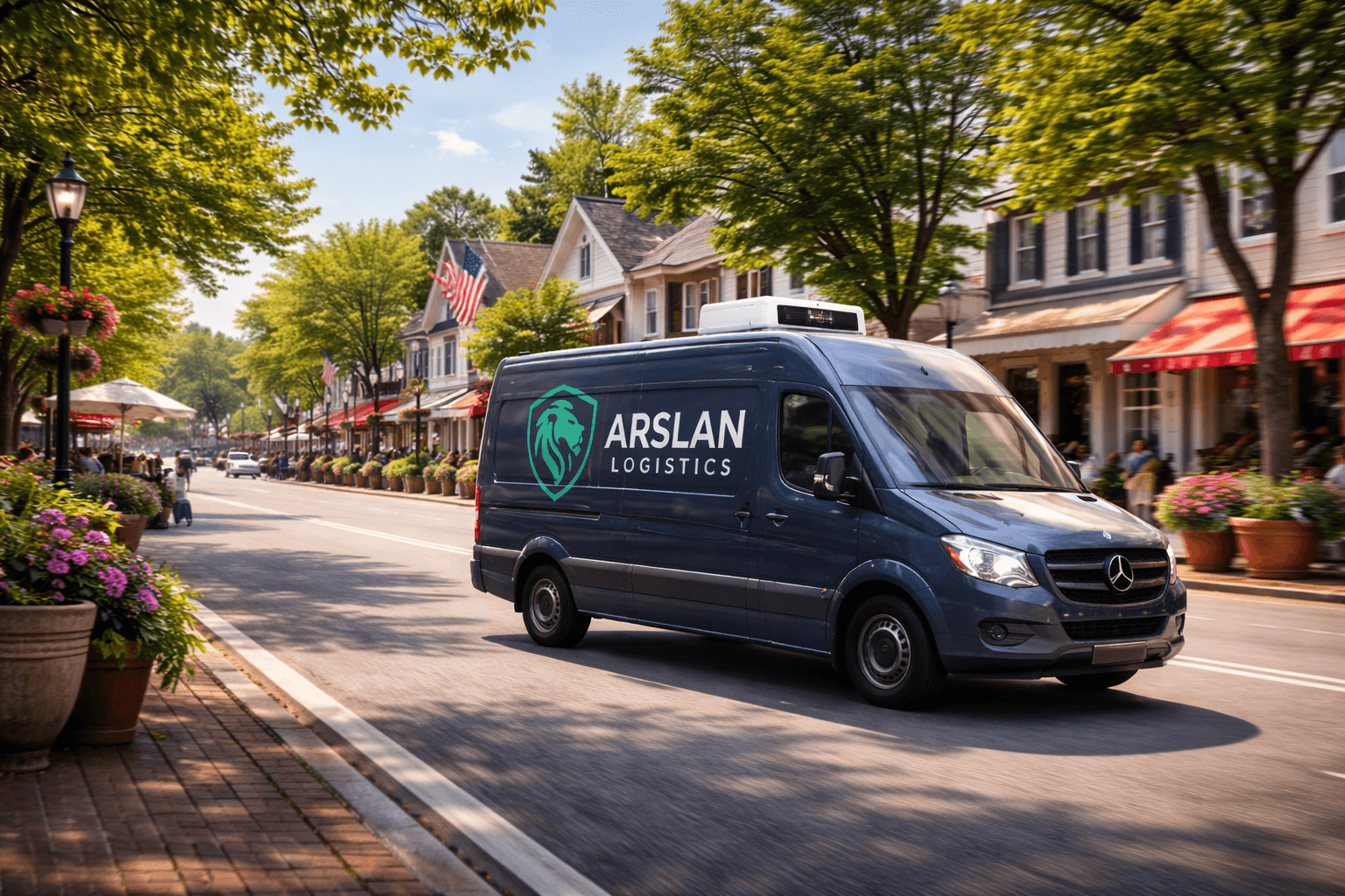 Arslan Logistics refrigerated van on Long Island